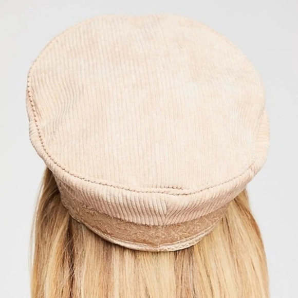 NWOT Free People Cord Insider Pink  Lieutenant Hat main image 5